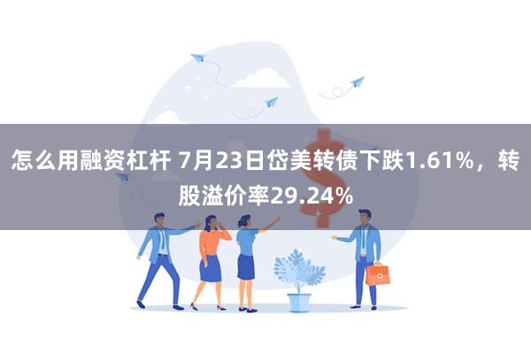 怎么用融资杠杆 7月23日岱美转债下跌1.61%，转股溢价率29.24%