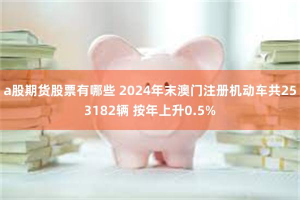 a股期货股票有哪些 2024年末澳门注册机动车共253182辆 按年上升0.5%